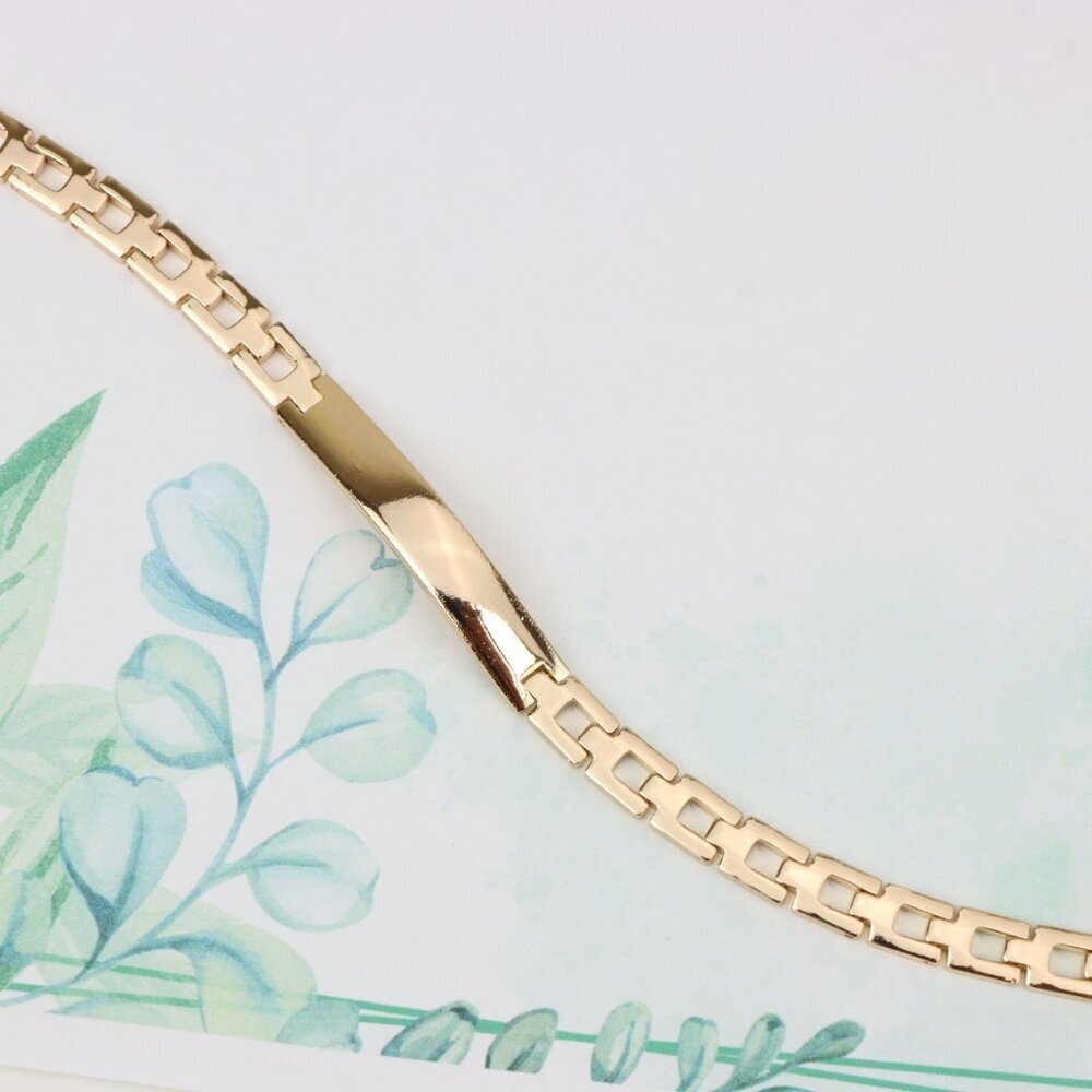Elegant Plain Rose Gold Plated Link Bracelet Xpbl0856
